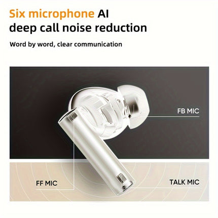 Buds Air 5 Pro Wireless Headphones, realBoost Dual Drivers, Up to 40 Hours of Playback,