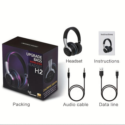 Headphones Multifunctional, Soft Earmuffs, Stable Wireless Signal, HD Sound, Long Battery Life,