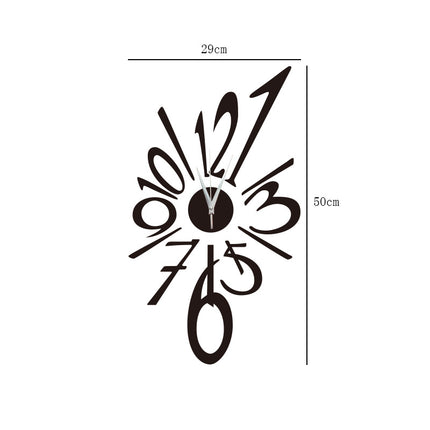 Creative DIY Decoration Fashion Wall Clock Wall Sticker Digital Clock