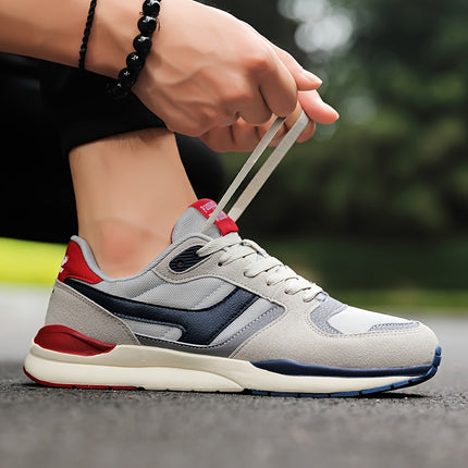 Men's Lightweight Running Shoes - Breathable Gym Sneakers with Cushioned MD/TPR Sole
