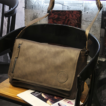 New high-capacity messenger bag retro Korean version Men's bag single shoulder bag crossbody bag casual