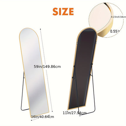 Full-Length Mirror Free Standing, Leaning, Hanging, and Mounted Options - Aluminum Frame