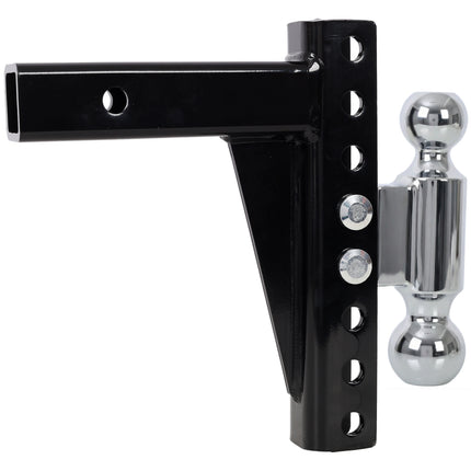 Adjustable Dual Ball Mount,12,000 lb & 10,000 lb Towing Capacity,Dual Hitch Balls (2' & 2‑5/16'), Fits 2' Receiver