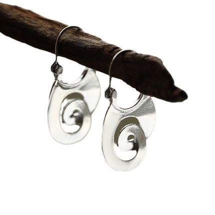Spiral Design Ear Ring Retro Geometry