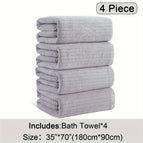 Light Purple / 4 Piece Bath Towel