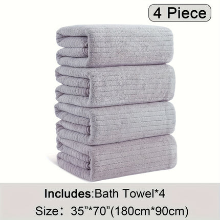 4 Pack Oversized Bath Towels Set, 35"x70" Extra Large Towel Microfiber