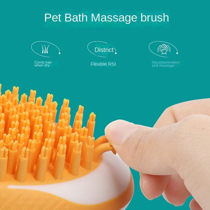 Dog Cat Bath Brush 2-in-1 Pet SPA Massage Comb...