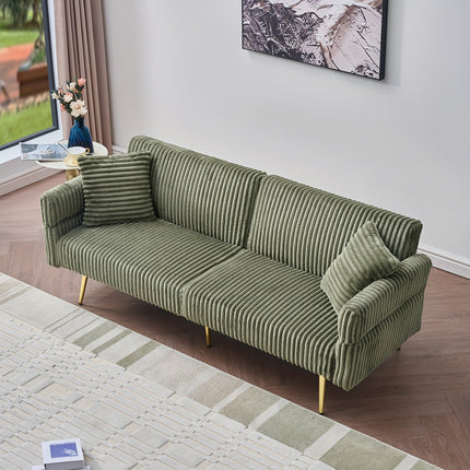 Sofa Bed with Collapsible Armrests, Ideal for Living Areas And Compact Spaces