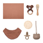 brown / Soothing pacifier+bathing set