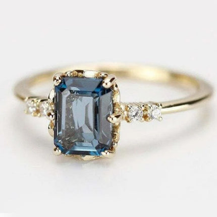 Micro-inlaid Crystal Zircon Ring Sweet French Style