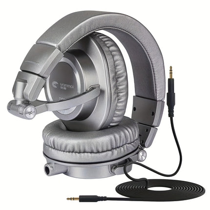 Professional DJ Monitoring Headphones On-Ear HiFi Stereo Wired Gaming Headset