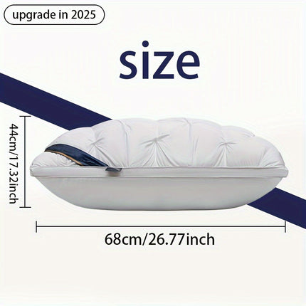 Neck Support Pillow for Sleep - Breathable Bed Pillow with Moisture-Wicking Technology,