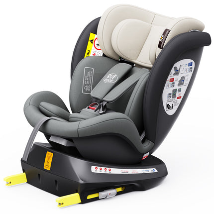 Boof MandaraGrey Car Seat with ISOFIX, 360° Rotatable, Top Tether Position, 0-36 kg, 40-150 cm