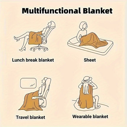 Thickened Fleece Blanket - Super Soft, All-season Comfort For Bedrooms, Living Rooms,