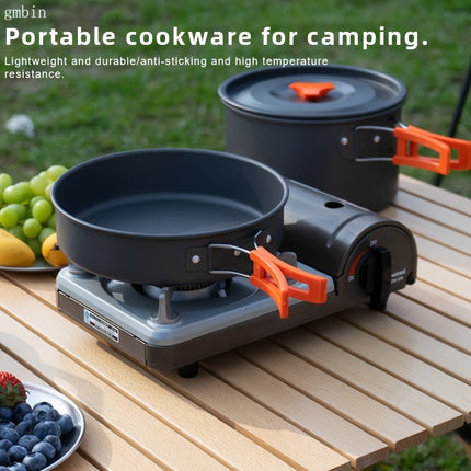 Aluminum Cookware Set, Non-Stick Food-Grade Pots and Kettle, Portable Outdoor Cookware,