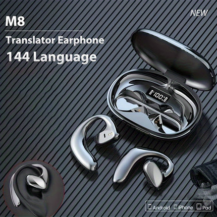 Translation Earphone 144 Languages Instant Translate Smart Voice Translator Wireless
