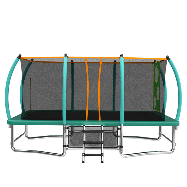 10X16FT Outdoor Square Trampolines for Kids Adults Long Rectangular Tumbling Trampoline