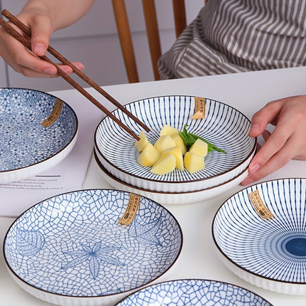 Set (of) Handmade Blue & White Floral Porcelain Plates and Bowls Set - Ceramic Dishware