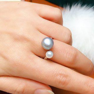 Freshwater Pearl Ring Featuring A Mix Of Large And Small Pearls In A Variety Of Colors