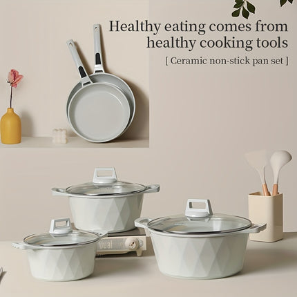 12-Piece Hoarbar Premium Cookware Set  Non-Stick Pots and Pans for Easy Cooking and Cleaning