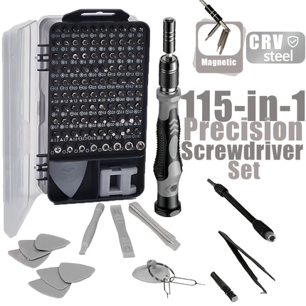 A Pink Electronic Tool Kit Containing 115 Items, Featuring 98 Magnetic Screwdriver Tips