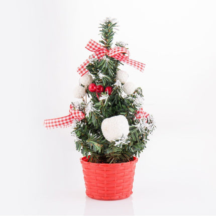 PVC Mini Christmas Tree LED Lights Decoration Desktop Ornaments