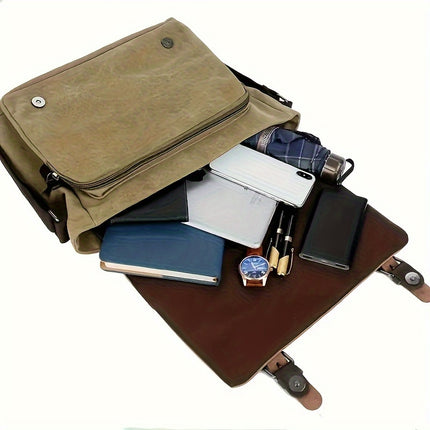 High-Quality, Durable, And Vintage Canvas Shoulder Bag, a Stylish Crossbody Bag for Men