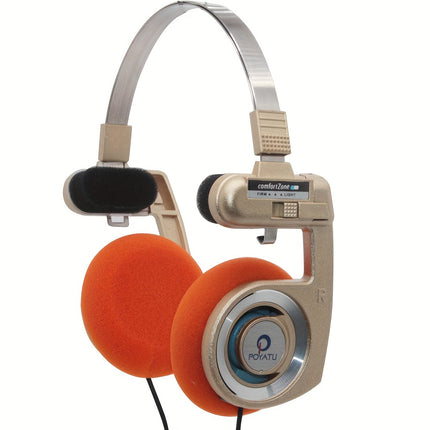 Headphones with Built-in Mic - Immersive Stereo Hifi Sound - Foldable, Portable