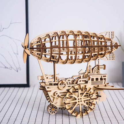 ROBOTIME ROKR 3D Wooden Air Vehicle Jigsaw Puzzle Model Kit Laser Cutting Kids Toys LK702