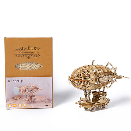 3D Creative 3D Puzzle Model Handmade Diy Wooden Airship Assembly