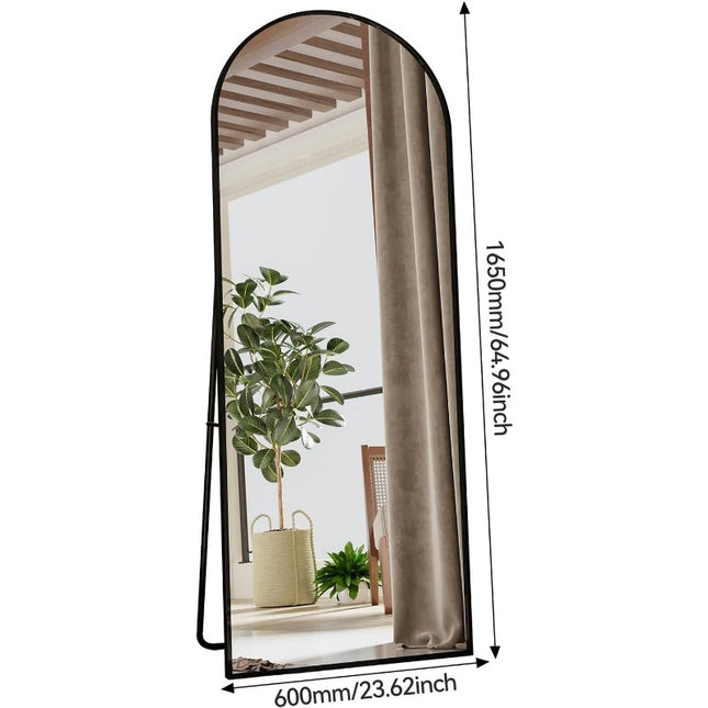 Full-Length Mirror, Floor Mirror, Large Rectangular Wall Mirror with Aluminum Frame for Bathroom,