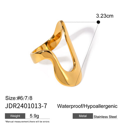 Stainless Steel Ring For Womencolorfast Subtly Luxurious And Exudes A Premium Vibe