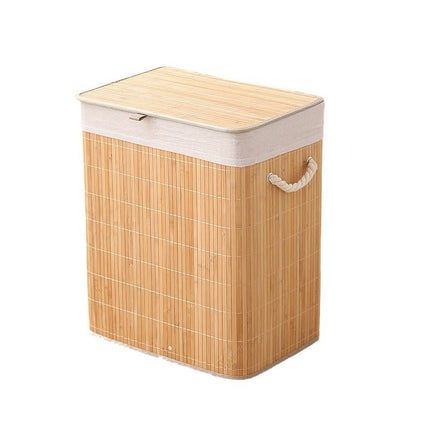 Household Dustproof Laundry Basket Bamboo Woven