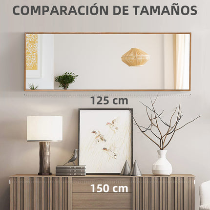 Full Body Wall Mirror 45X125 Cm Floor Standing Mirror Large Wooden Modern Style Decorative