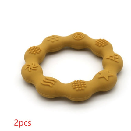 Full Three-dimensional Baby Silicone Teether Baby Molars Holding Round Teether