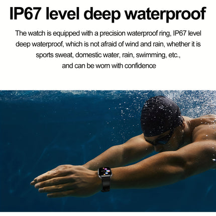2025 new smartwatch, Men's full touch screen sports and fitness watch, IP67 waterproof wireless
