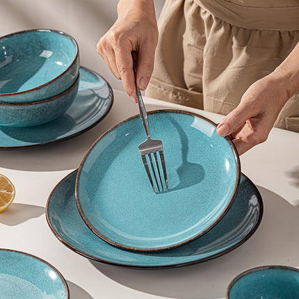4/16pcs Kiln-Change Ceramic Tableware Set Vintage High-End Light Luxury