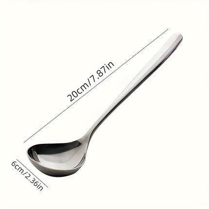 2-Piece Stainless Steel Soup Spoons Set - High-Quality, Ergonomic Design for Home and Commercial Use
