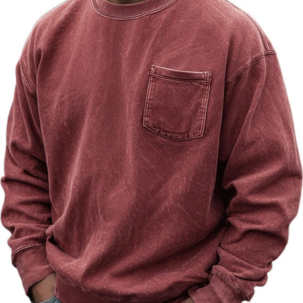 Men's Pullover Round Neck Long Sleeves Sweater