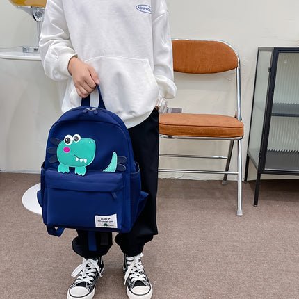 Lightweight Cartoon Dinosaur Backpack for Kids - Adjustable Strap, Polyester Lining, Casual Style