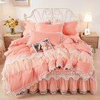 MousseJade / 150X200cm bed skirt and pillow