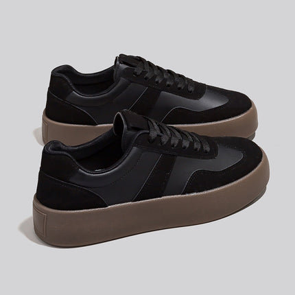 Men's Retro Thick-soled Casual Brown Niche Sneakers