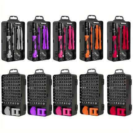 117pcs Precision Screwdriver Set - Magnetic Repair Toolkit Featuring an Anti-Slip Ergonomic Handle