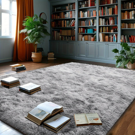 Fluffy Tie-Dye Carpet, Machine-Washable Indoor Carpet, Anti-Slip Modern Carpet