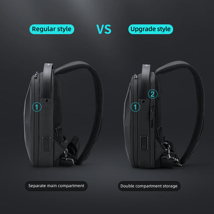 Men's Casual Hard Shell Bag Personality Leisure Multi-function Small Backpack