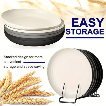 6/18pcs of Durable Food Plates And Dishes, Safe for Dishwashers And Microwaves, Suitable for Both Children