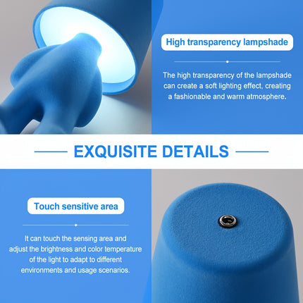 Colorful Cartoon Plush Doll Desk Lamp | Adjustable Three Light Colors, Touch Switch