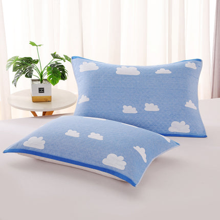 Three-layer Blended Gauze Pillow Cover Cotton Printed Towel