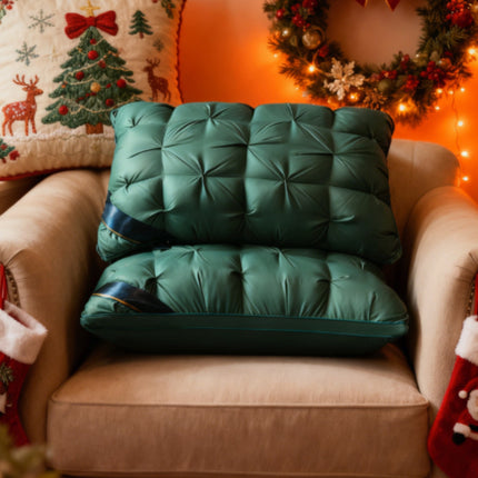 2pcs Fluffy Sleep Pillows | Adult Family Hotel Gift, 100% Polyester Fiber, Moderate Support,