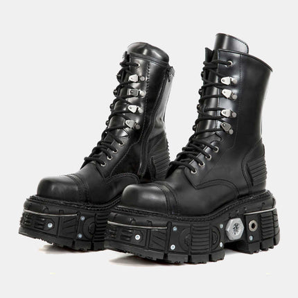 Middle Boots Dark Metal Thick Bottom Knight Boots